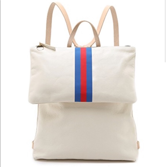 Clare V Handbags - Clare V. Supreme Agnes Backpack Cream Leather EUC